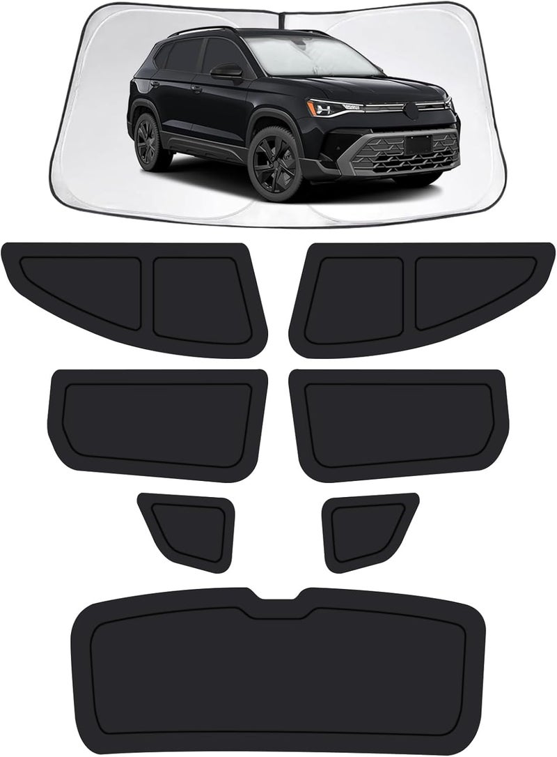 FSHAANY'S Car Window Shades for Volkswagen Taos 2022-2026, Full Car Window Covers for Privacy, Sunshades for Taos Front Rear Windshield Side Windows to Block UV and Protect Privacy(8pcs) - Image 1